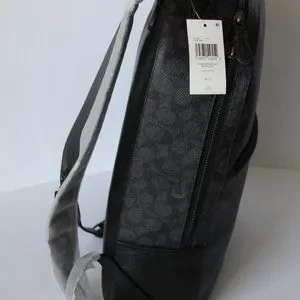 New COACH Signature Monogram Charcoal Backpack (Limited-Edition) Coach | Bags | New Coach Signature Monogram Charcoal  main image 3
